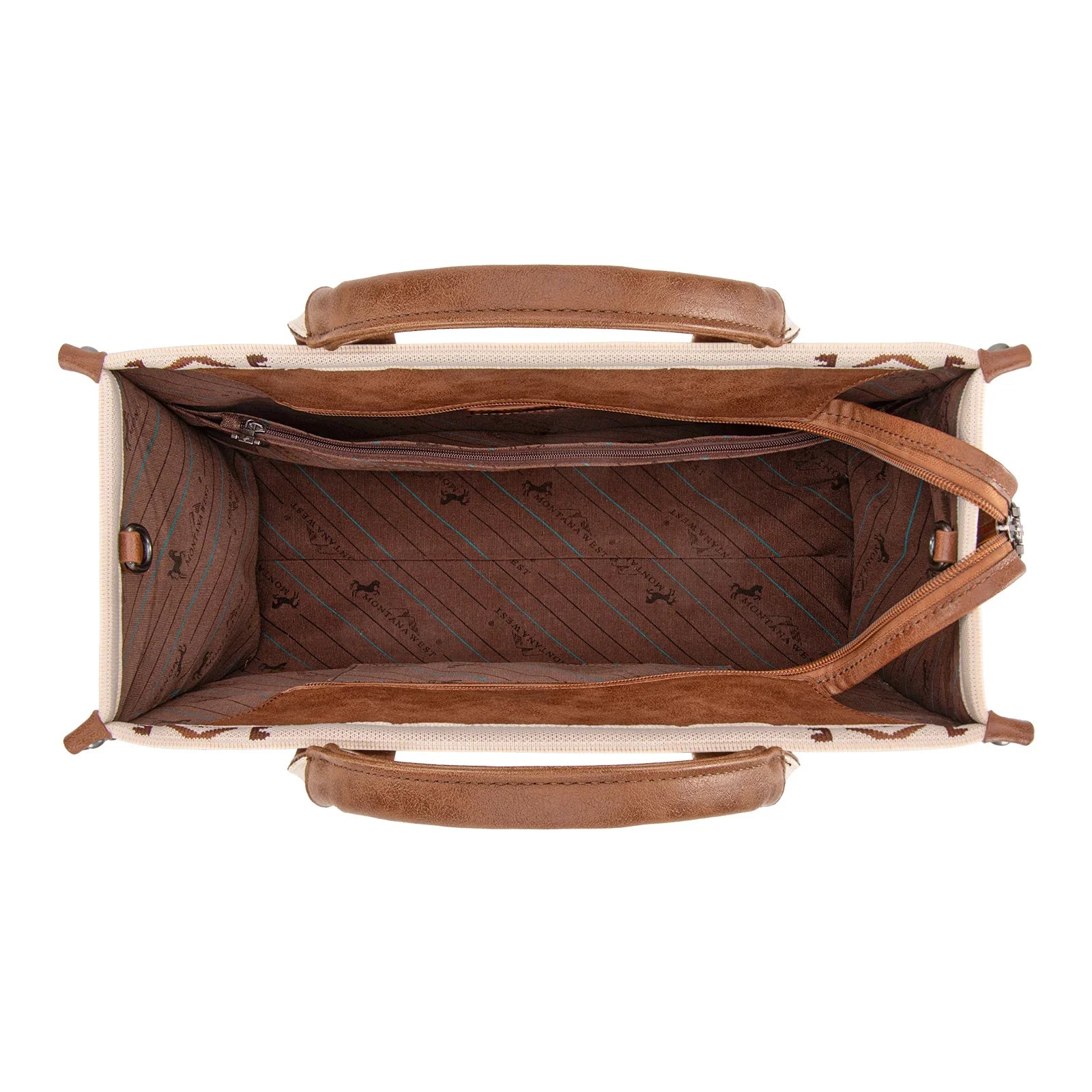 Montana West Aztec Retro Arrows Dual Sided Tote/Crossbody in Beige