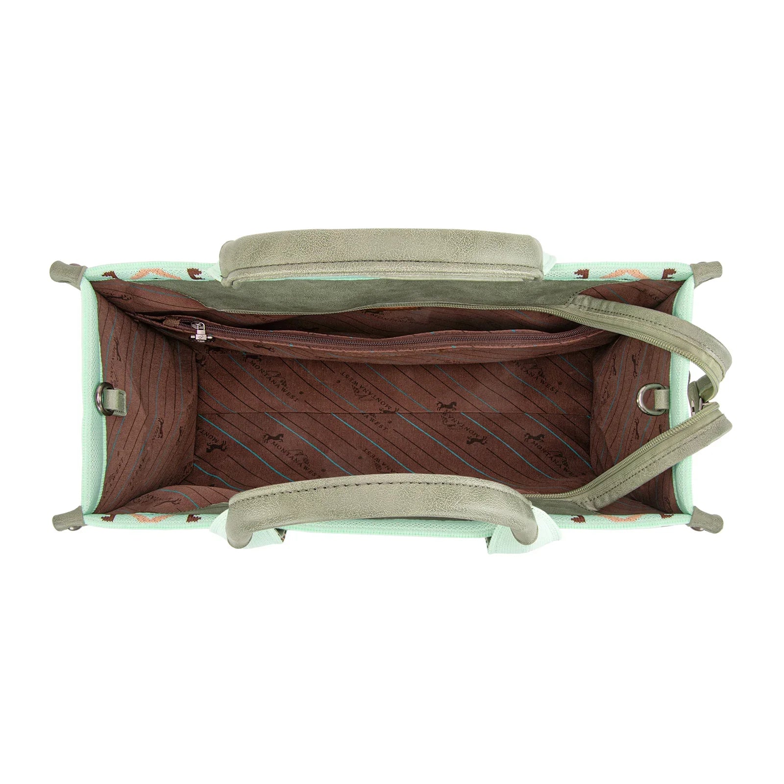 Montana West Aztec Retro Arrows Dual Sided Tote/Crossbody in Green